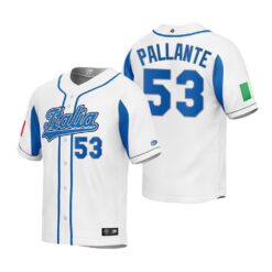 Italy Andre Pallante White 2023 World Baseball Classic Jersey