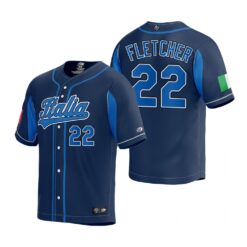 Italy David Fletcher Navy 2023 World Baseball Classic Jersey