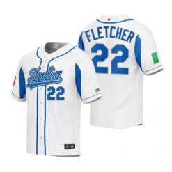 Italy David Fletcher White 2023 World Baseball Classic Jersey
