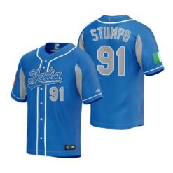 Italy Mitchell Stumpo Royal 2023 World Baseball Classic Jersey