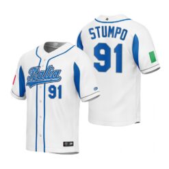 Italy Mitchell Stumpo White 2023 World Baseball Classic Jersey