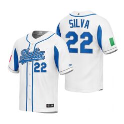 Italy Tiago da Silva White 2023 World Baseball Classic Jersey