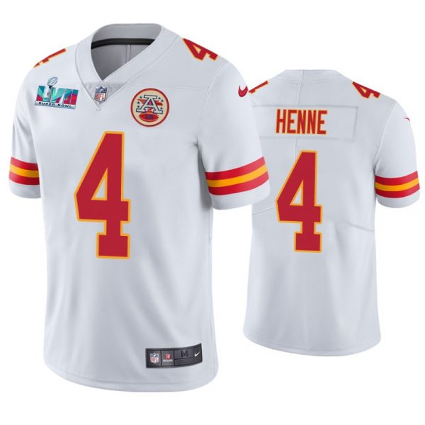 Kansas City Chiefs Chad Henne Super Bowl LVII White Limited Jersey Kansas City Chiefs Chad Henne Super Bowl LVII White Limited Jersey
