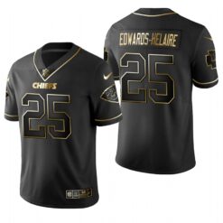 Kansas City Chiefs Clyde Edwards-Helaire Black Golden Limited Jersey