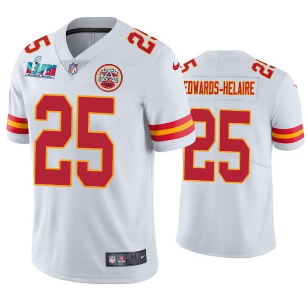 Kansas City Chiefs Clyde Edwards-Helaire Super Bowl LVII White Limited Jersey Kansas City Chiefs Clyde Edwards-Helaire Super Bowl LVII White Limited Jersey