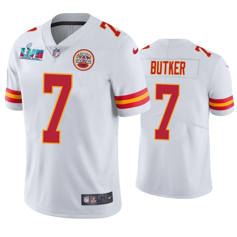 Kansas City Chiefs Harrison Butker Super Bowl LVII White Limited Jersey Kansas City Chiefs Harrison Butker Super Bowl LVII White Limited Jersey