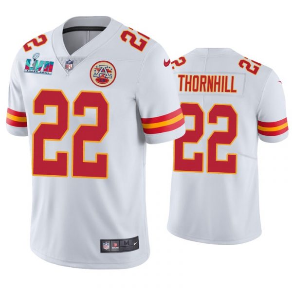 Kansas City Chiefs Juan Thornhill Super Bowl LVII White Limited Jersey Kansas City Chiefs Juan Thornhill Super Bowl LVII White Limited Jersey