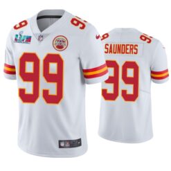 Kansas City Chiefs Khalen Saunders Super Bowl LVII White Limited Jersey