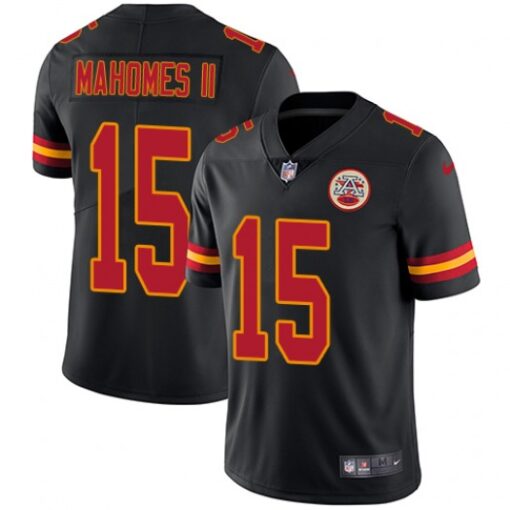 Kansas City Chiefs Patrick Mahomes II Black Color Rush Limited Jersey
