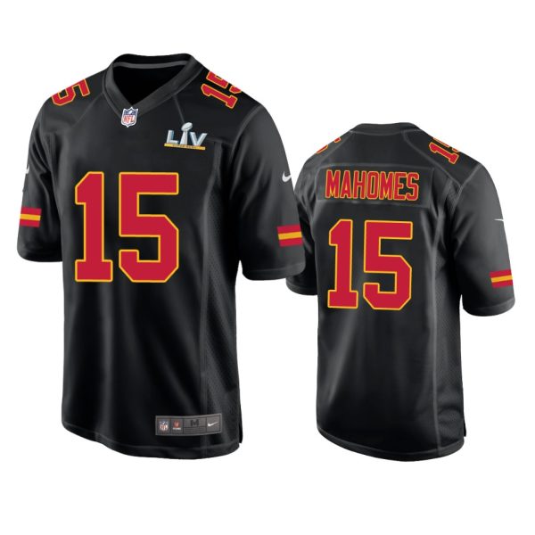 Kansas City Chiefs Patrick Mahomes II Black Fashion Super Bowl LV Jersey Kansas City Chiefs Patrick Mahomes II Black Fashion Super Bowl LV Jersey