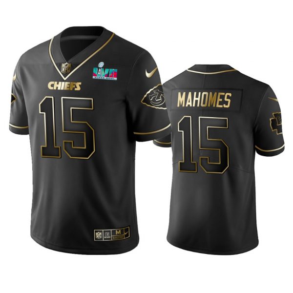 Kansas City Chiefs Patrick Mahomes Super Bowl LVII Black Golden Limited Jersey Kansas City Chiefs Patrick Mahomes Super Bowl LVII Black Golden Limited Jersey