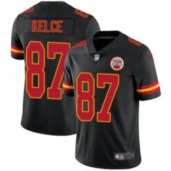 Kansas City Chiefs Travis Kelce Black Color Rush Limited Jersey