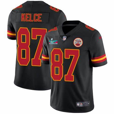 Kansas City Chiefs Travis Kelce Super Bowl LVII Black Color Rush Limited Jersey Kansas City Chiefs Travis Kelce Super Bowl LVII Black Color Rush Limited Jersey