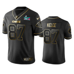 Kansas City Chiefs Travis Kelce Super Bowl LVII Black Golden Limited Jersey