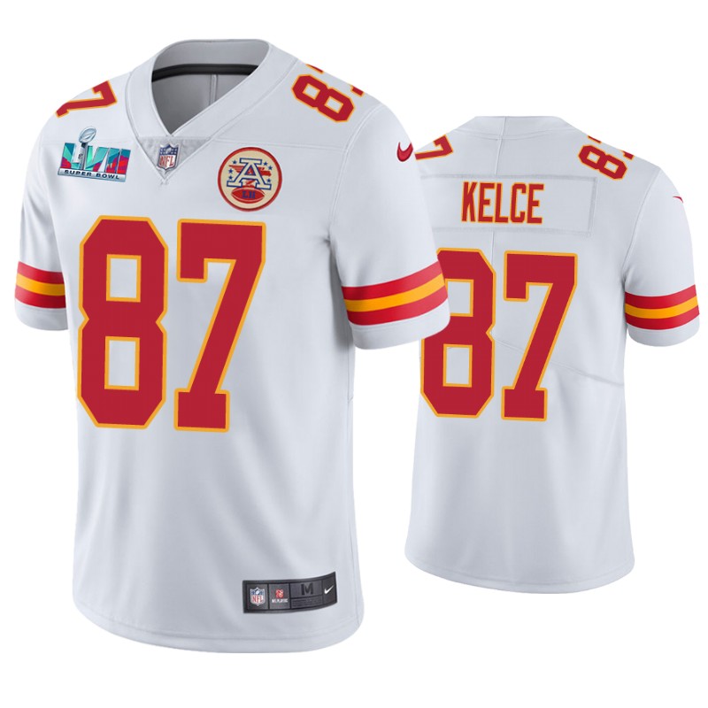 Kansas City Chiefs Travis Kelce Super Bowl LVII White Limited Jersey Kansas City Chiefs Travis Kelce Super Bowl LVII White Limited Jersey