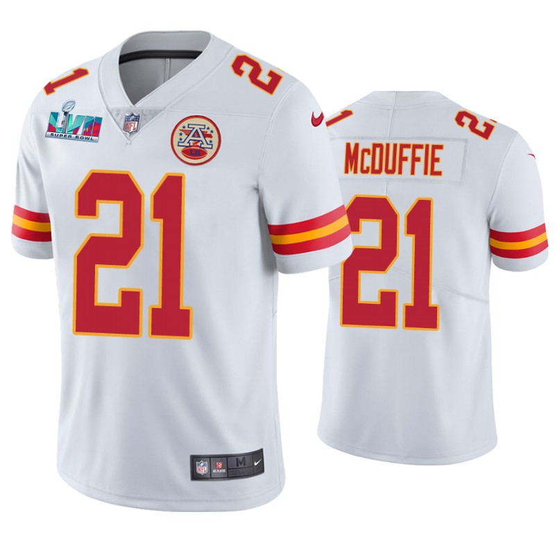 Kansas City Chiefs Trent McDuffie Super Bowl LVII White Limited Jersey Kansas City Chiefs Trent McDuffie Super Bowl LVII White Limited Jersey