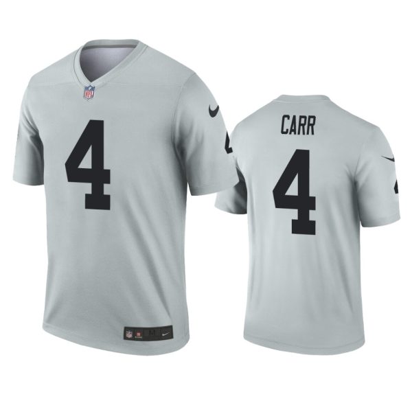 Las Vegas Raiders Derek Carr Silver Inverted Limited Jersey Las Vegas Raiders Derek Carr Silver Inverted Limited Jersey