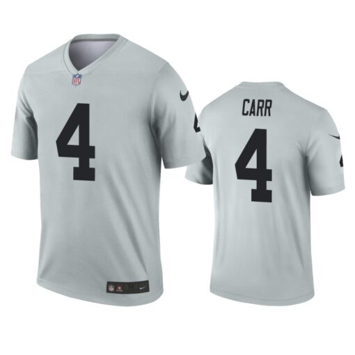 Las Vegas Raiders Derek Carr Silver Inverted Limited Jersey
