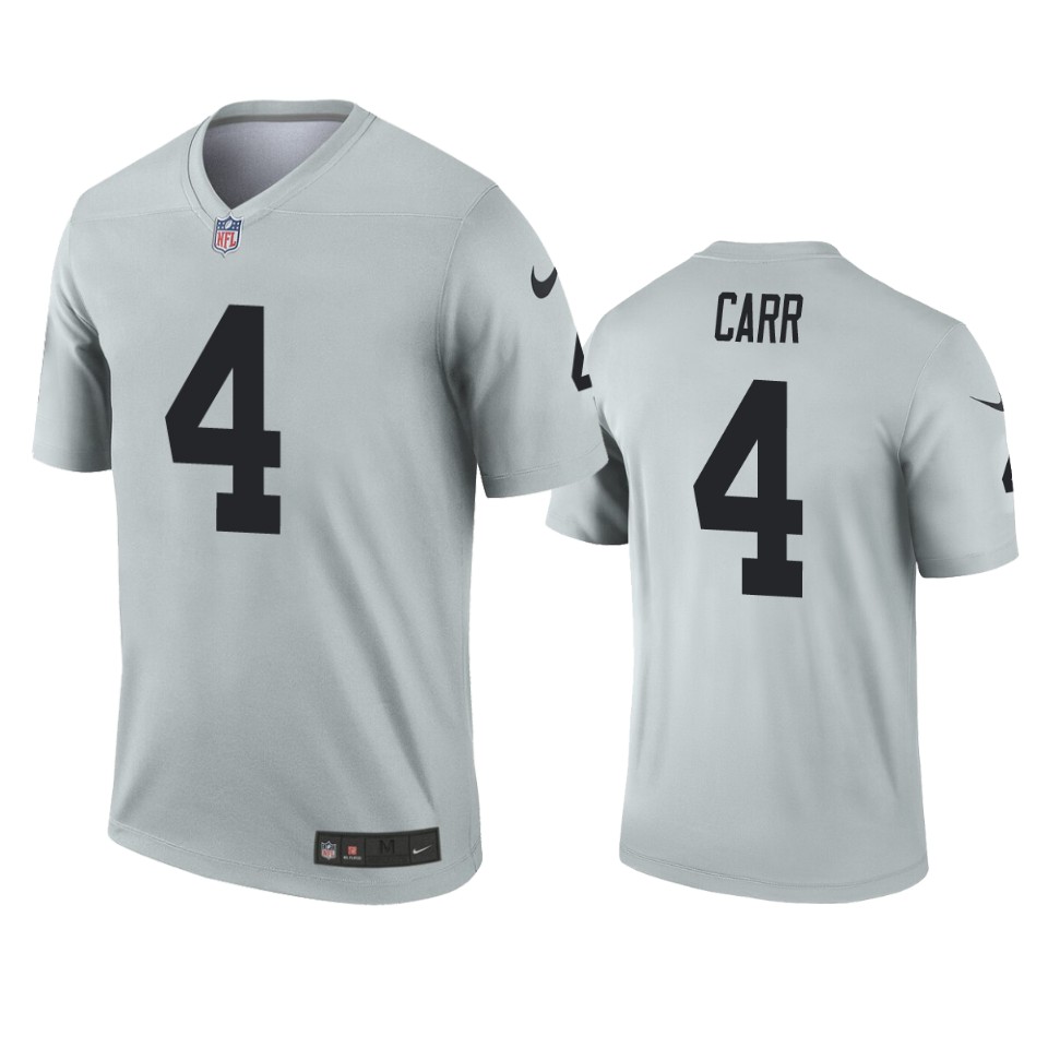 Las Vegas Raiders Derek Carr Silver Inverted Limited Jersey Las Vegas Raiders Derek Carr Silver Inverted Limited Jersey