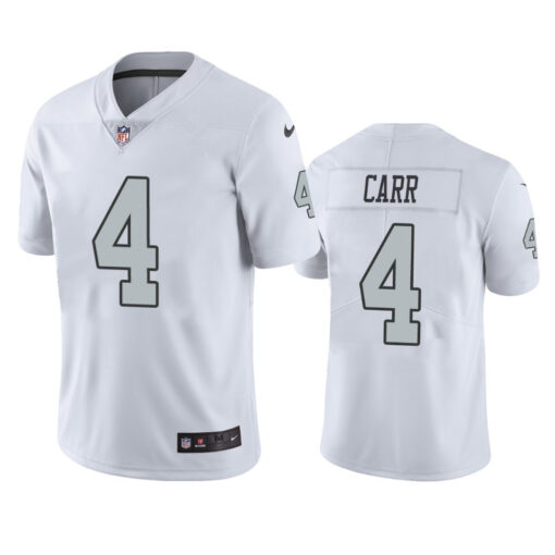 Las Vegas Raiders Derek Carr White Color Rush Limited Jersey