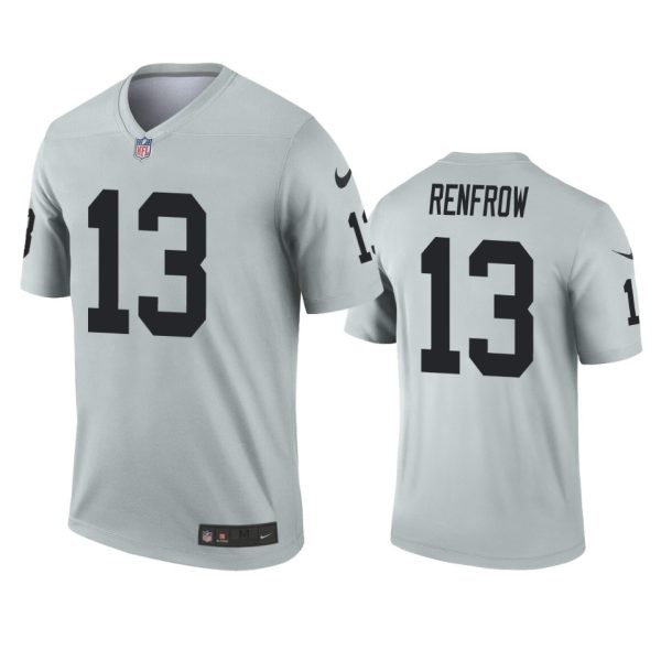 Las Vegas Raiders Hunter Renfrow Silver Inverted Limited Jersey Las Vegas Raiders Hunter Renfrow Silver Inverted Limited Jersey