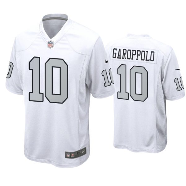 Las Vegas Raiders Jimmy Garoppolo White Color Rush Limited Jersey Las Vegas Raiders Jimmy Garoppolo White Color Rush Limited Jersey