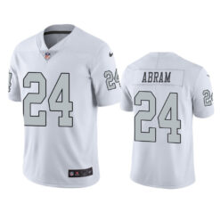 Las Vegas Raiders Johnathan Abram White Color Rush Limited Jersey