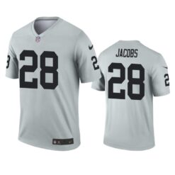 Las Vegas Raiders Josh Jacobs Silver Inverted Limited Jersey