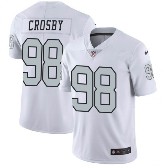 Las Vegas Raiders Maxx Crosby White Color Rush Limited Jersey Las Vegas Raiders Maxx Crosby White Color Rush Limited Jersey