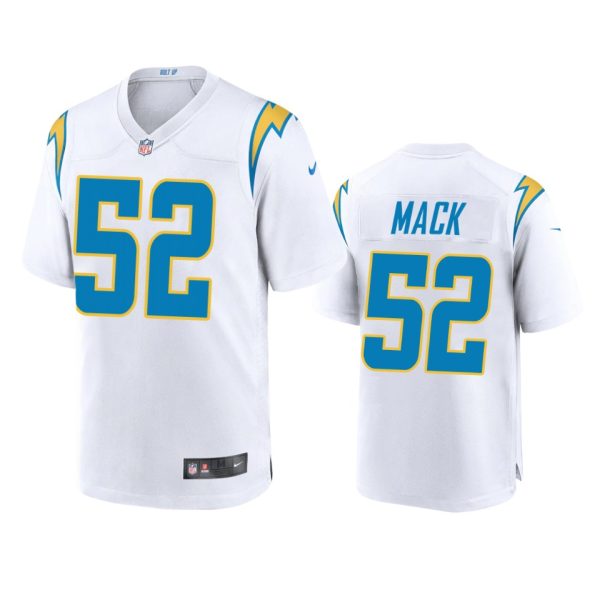 Los Angeles Chargers Khalil Mack White Limited Jersey Los Angeles Chargers Khalil Mack White Limited Jersey