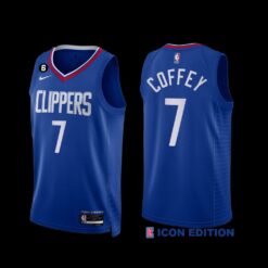 Los Angeles Clippers Amir Coffey 2022-23 Icon Edition NO.6 Patch Jersey Royal