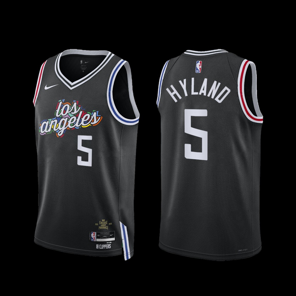 Los Angeles Clippers Bones Hyland 2022-23 Black City Edition Jersey Los Angeles Clippers Bones Hyland 2022-23 Black City Edition Jersey