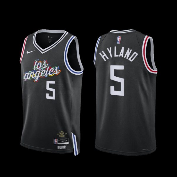 Los Angeles Clippers Bones Hyland 2022-23 Black City Edition Jersey Los Angeles Clippers Bones Hyland 2022-23 Black City Edition Jersey