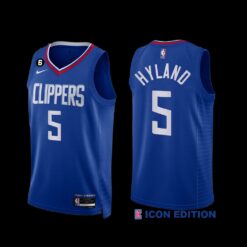 Los Angeles Clippers Bones Hyland 2022-23 Blue Icon Edition Jersey