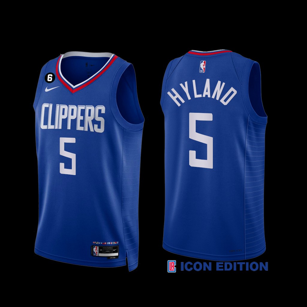 Los Angeles Clippers Bones Hyland 2022-23 Blue Icon Edition Jersey Los Angeles Clippers Bones Hyland 2022-23 Blue Icon Edition Jersey