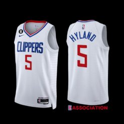 Los Angeles Clippers Bones Hyland 2022-23 White Association Edition Jersey