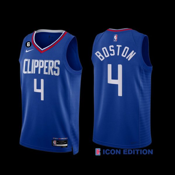 Los Angeles Clippers Brandon Boston Jr. 2022-23 Icon Edition NO.6 Patch Jersey Royal Los Angeles Clippers Brandon Boston Jr. 2022-23 Icon Edition NO.6 Patch Jersey Royal