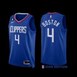 Los Angeles Clippers Brandon Boston Jr. 2022-23 Icon Edition NO.6 Patch Jersey Royal