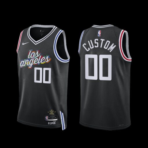 Los Angeles Clippers Custom 2022-23 City Edition Jersey Black