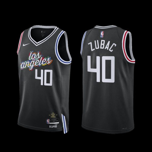 Los Angeles Clippers Ivica Zubac 2022-23 City Edition Jersey Black Los Angeles Clippers Ivica Zubac 2022-23 City Edition Jersey Black