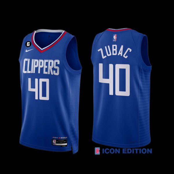 Los Angeles Clippers Ivica Zubac 2022-23 Icon Edition NO.6 Patch Jersey Royal Los Angeles Clippers Ivica Zubac 2022-23 Icon Edition NO.6 Patch Jersey Royal