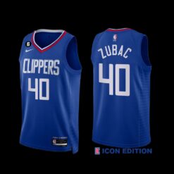 Los Angeles Clippers Ivica Zubac 2022-23 Icon Edition NO.6 Patch Jersey Royal