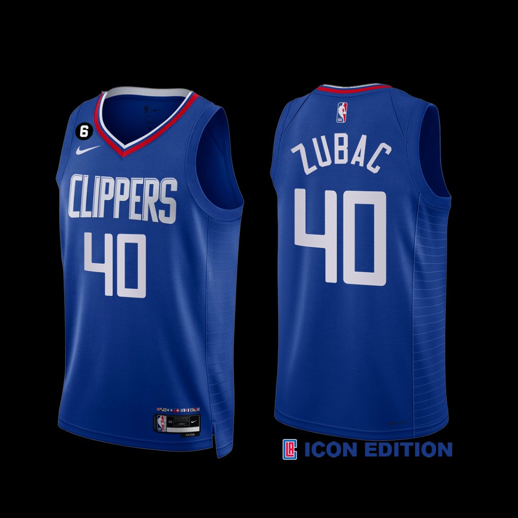 Los Angeles Clippers Ivica Zubac 2022-23 Icon Edition NO.6 Patch Jersey Royal Los Angeles Clippers Ivica Zubac 2022-23 Icon Edition NO.6 Patch Jersey Royal