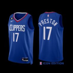 Los Angeles Clippers Jason Preston 2022-23 Icon Edition NO.6 Patch Jersey Royal