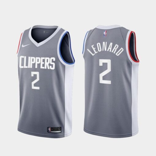 Los Angeles Clippers Kawhi Leonard 2021 Earned Gray Jersey