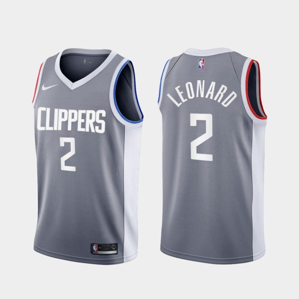 Los Angeles Clippers Kawhi Leonard 2021 Earned Gray Jersey Los Angeles Clippers Kawhi Leonard 2021 Earned Gray Jersey
