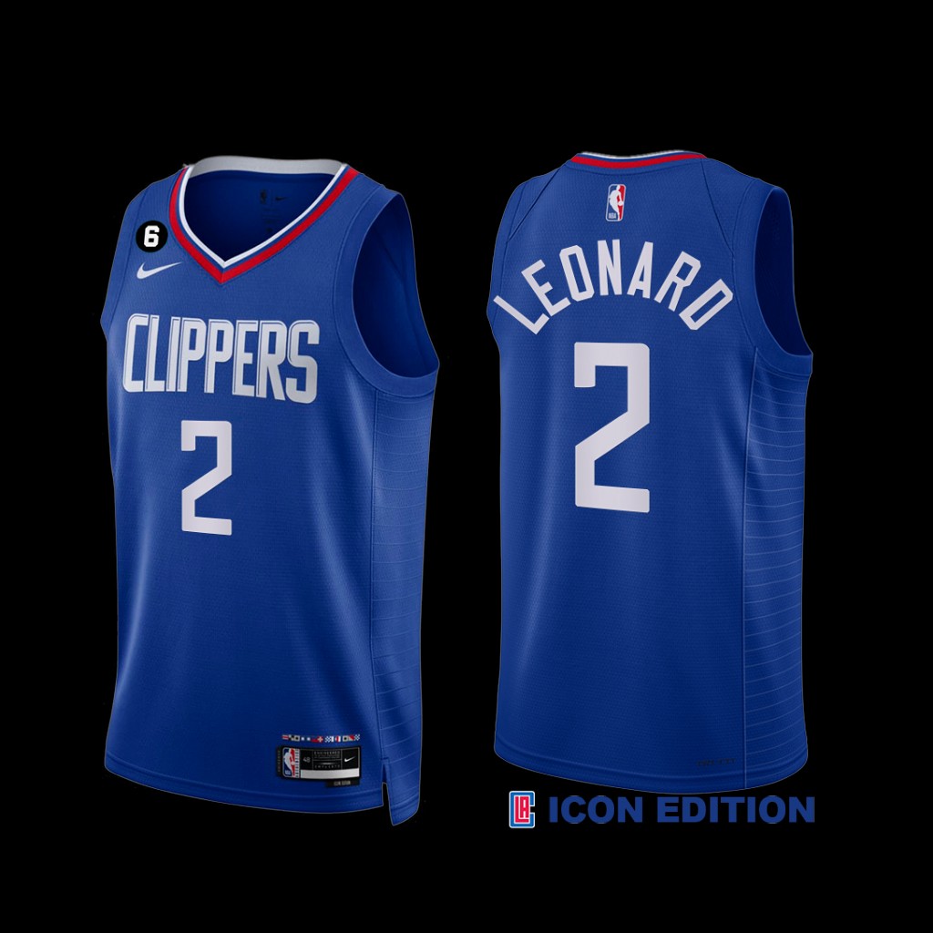 Los Angeles Clippers Kawhi Leonard 2022-23 Icon Edition NO.6 Patch Jersey Royal Los Angeles Clippers Kawhi Leonard 2022-23 Icon Edition NO.6 Patch Jersey Royal