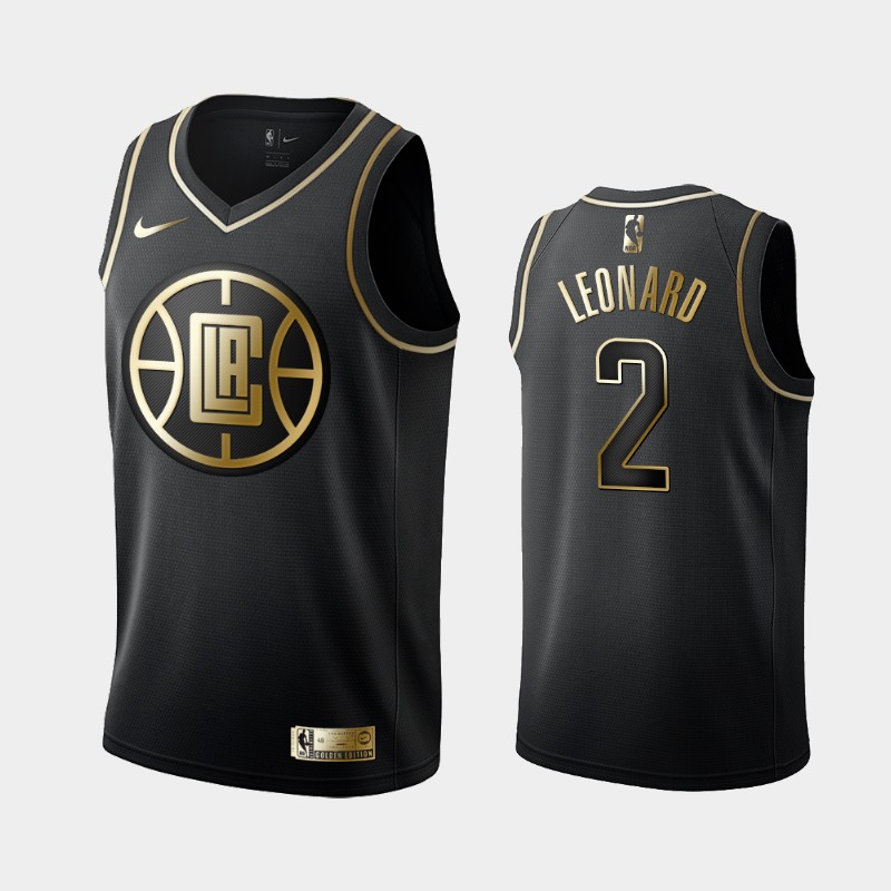 Los Angeles Clippers Kawhi Leonard Black Golden Jersey Los Angeles Clippers Kawhi Leonard Black Golden Jersey