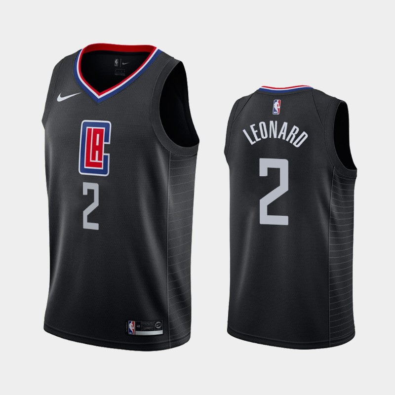 Los Angeles Clippers Kawhi Leonard Black Statement Jersey Los Angeles Clippers Kawhi Leonard Black Statement Jersey