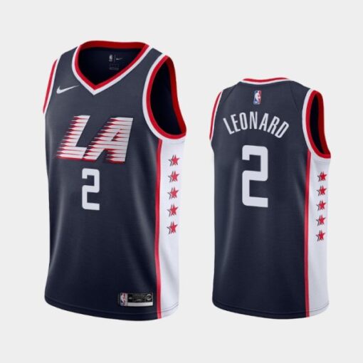Los Angeles Clippers Kawhi Leonard Navy City Edition Jersey